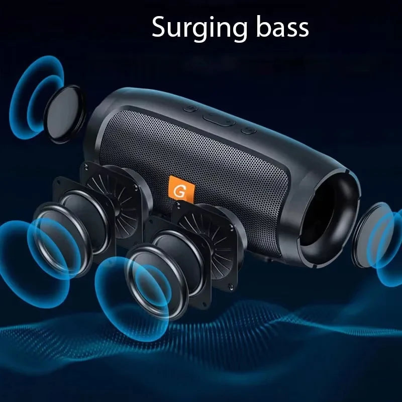 1PC BT Speaker Dual Speaker Stereo Outdoor Portable Subwoofer 50