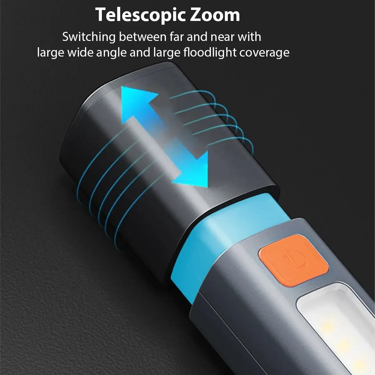 Strong Lighting ABS Flashlamp USB Charging Portable Outdoor EDC Torch