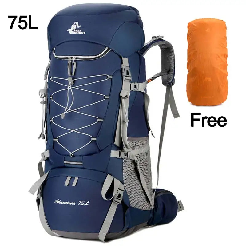 75L Camping Backpack Travel Sport Bag With Rain Cover