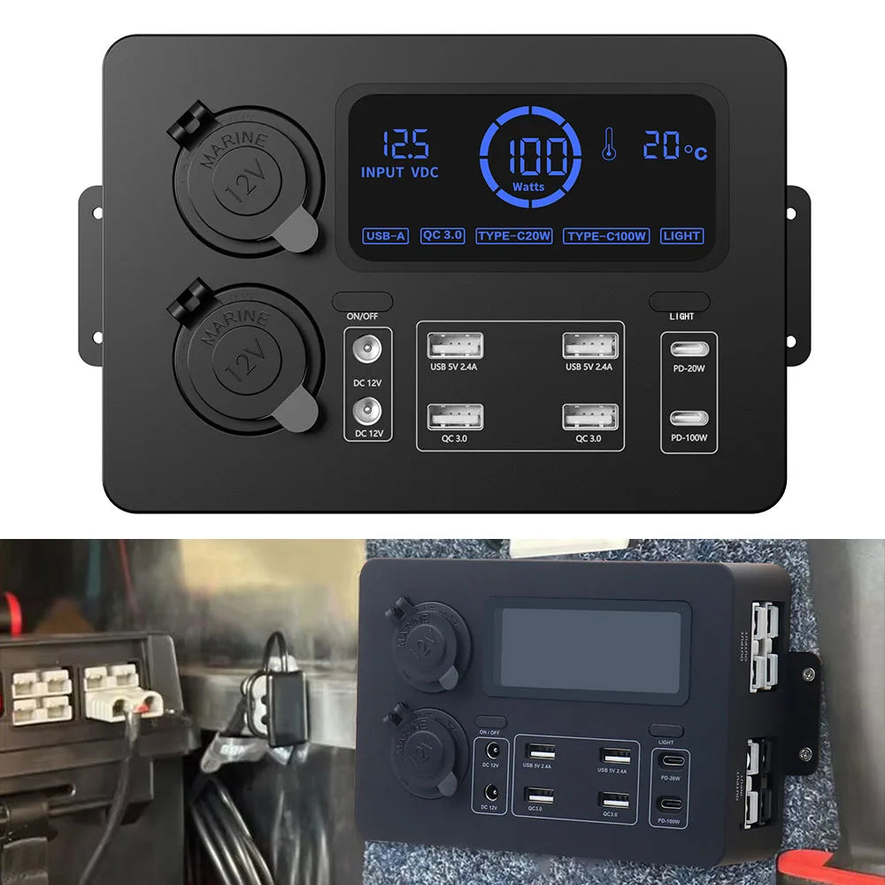 Portable Power Box for RVs, SUVs, Boats