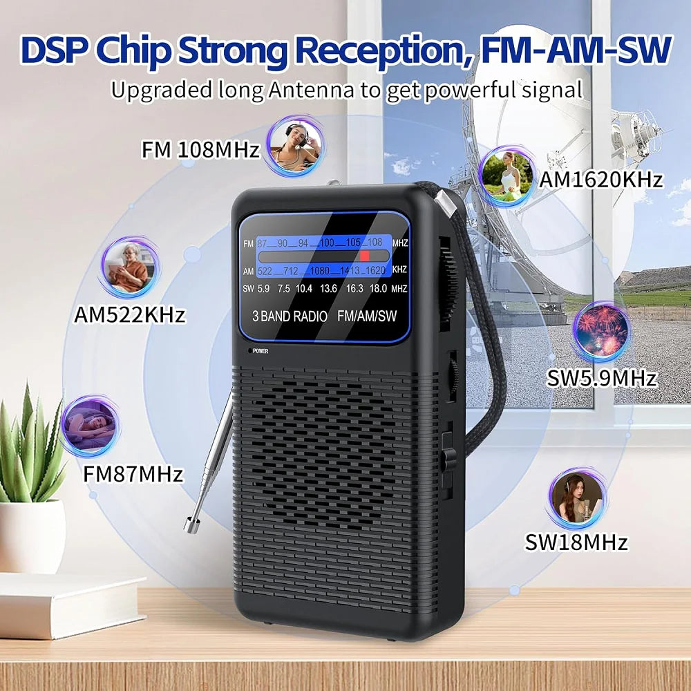 Portable AM FM SW Radio Emergency