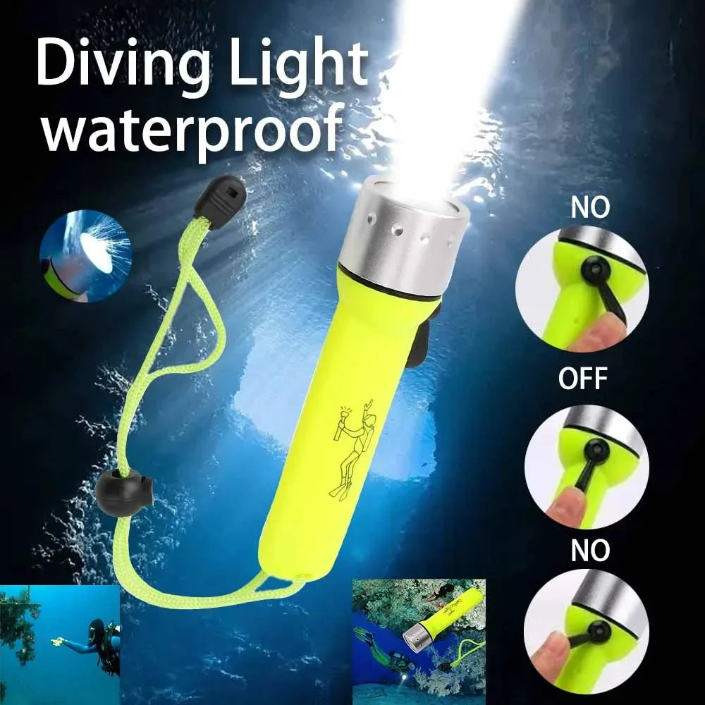 Powerful Super Bright Flashlight Diving Hunting High Lumen LED Camping Light Waterproof