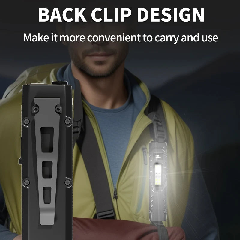 Portable Flashlight, 800 Lumens USB Rechargeable Tactical Flashlight, Waterproof