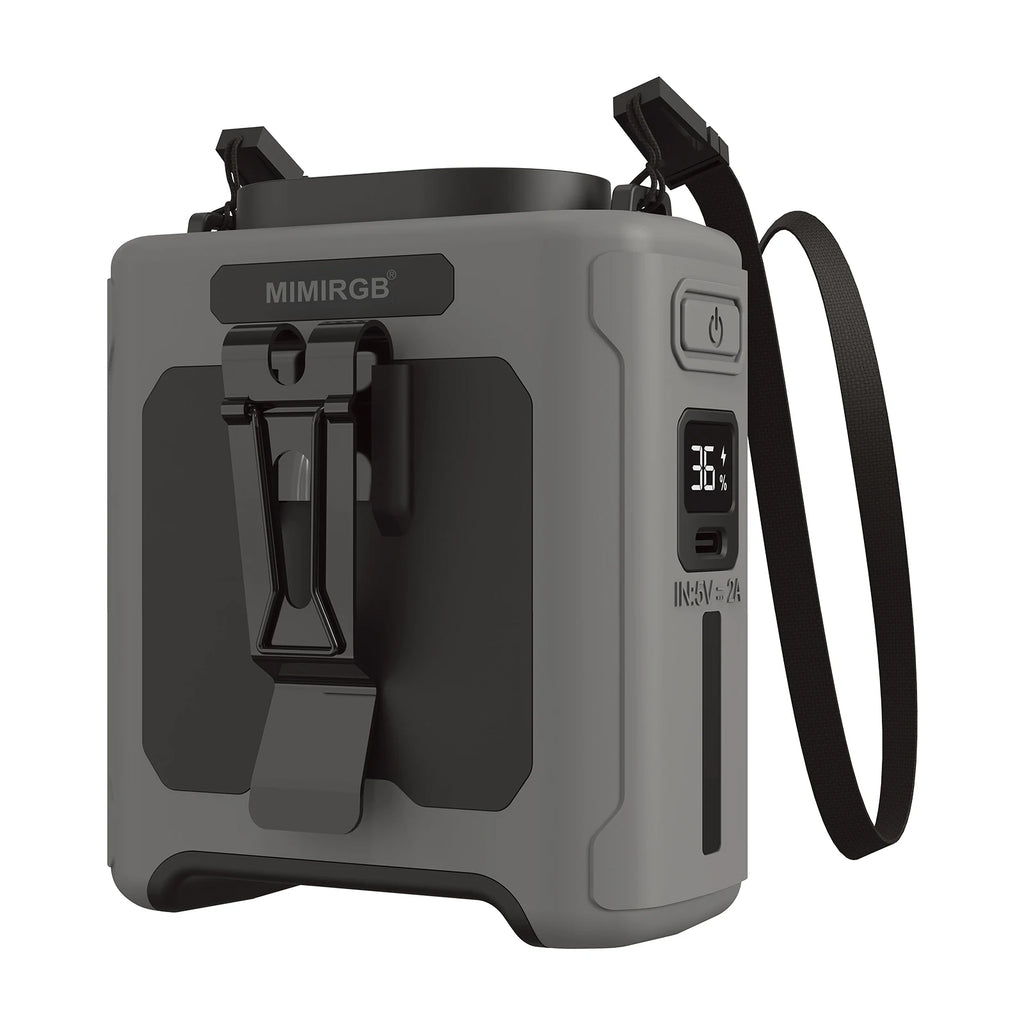 Portable Waist Fan - Power Bank/ LED Light