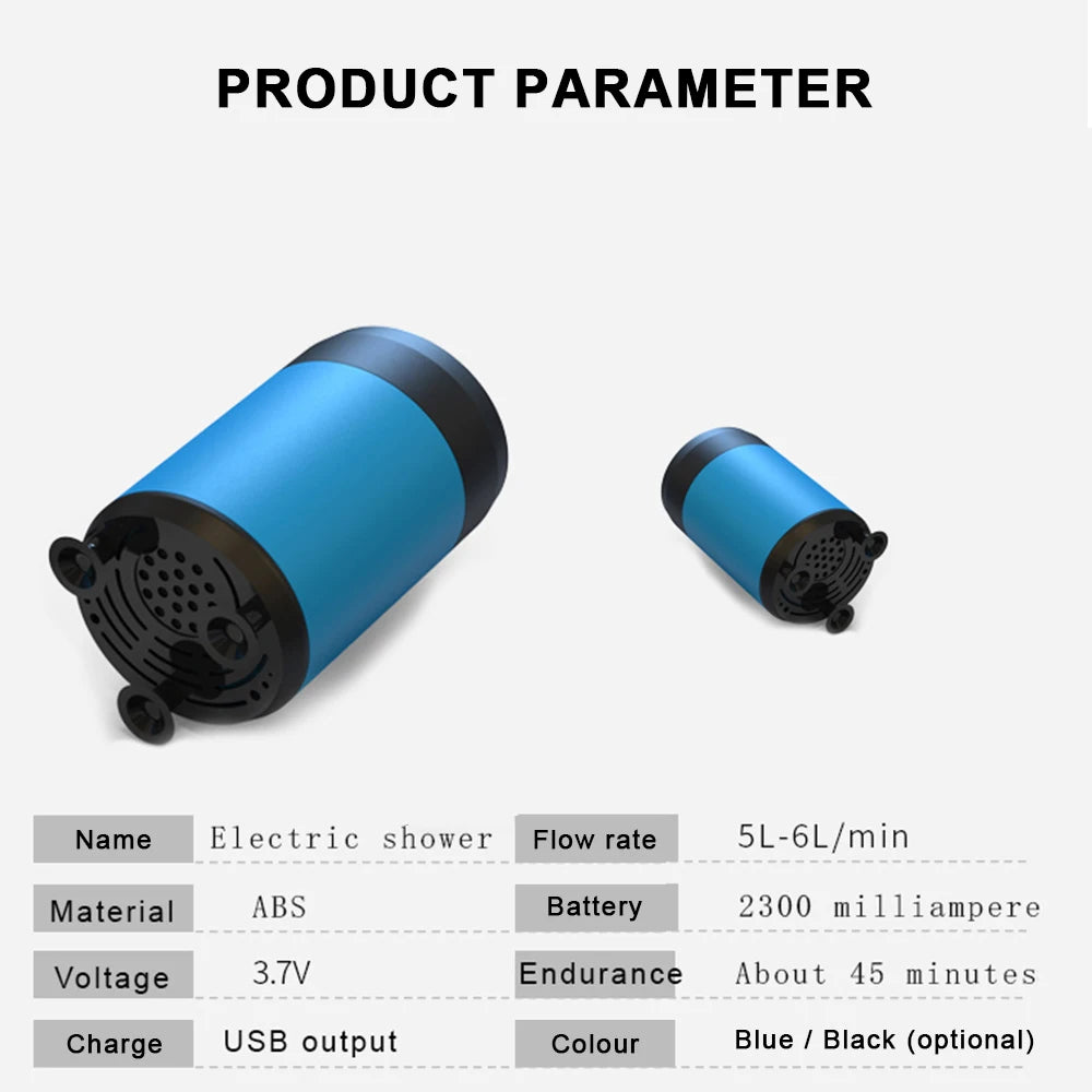 Portable Rechargeable Shower with showerhead