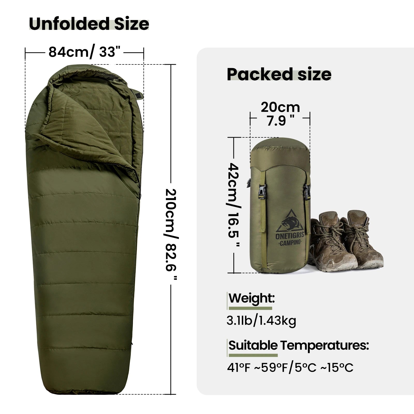 Sleeping Bags Tactical Styled Mummy Sleeping Bag Survival