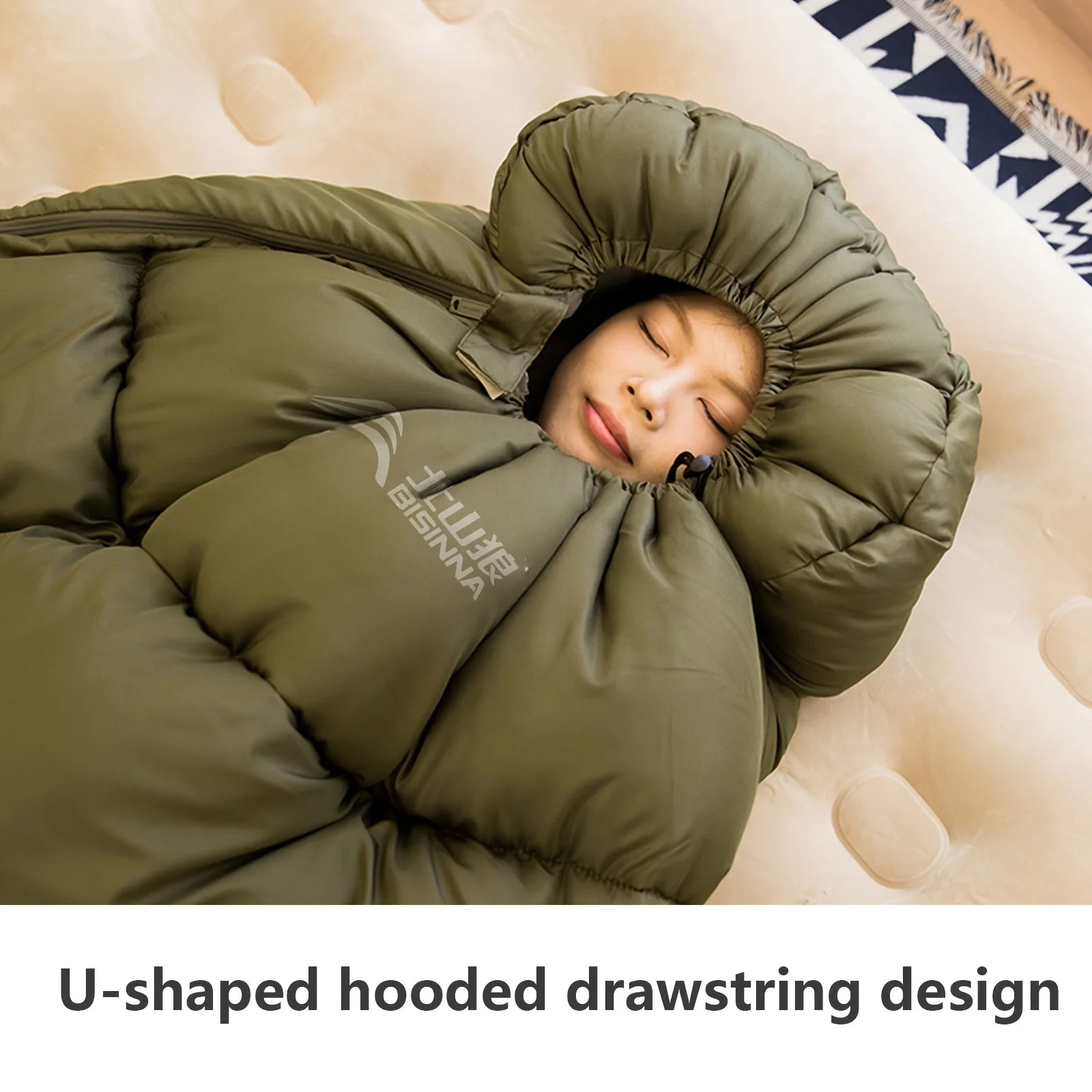 BISSINA 1-piece envelope-style winter sleeping bag