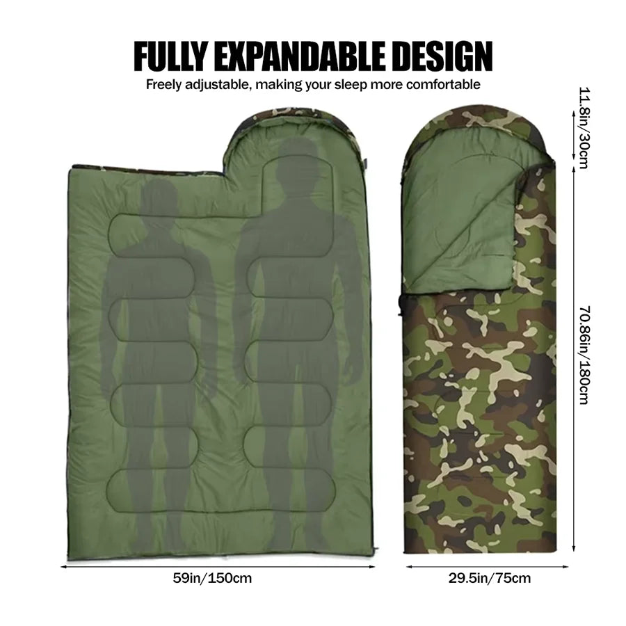 Dirt Proof Sleeping Bag Camouflage Green