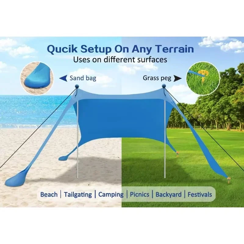 Camping Tent Pop Up Awning Outdoor Beach Sun Shade UV Ultralight