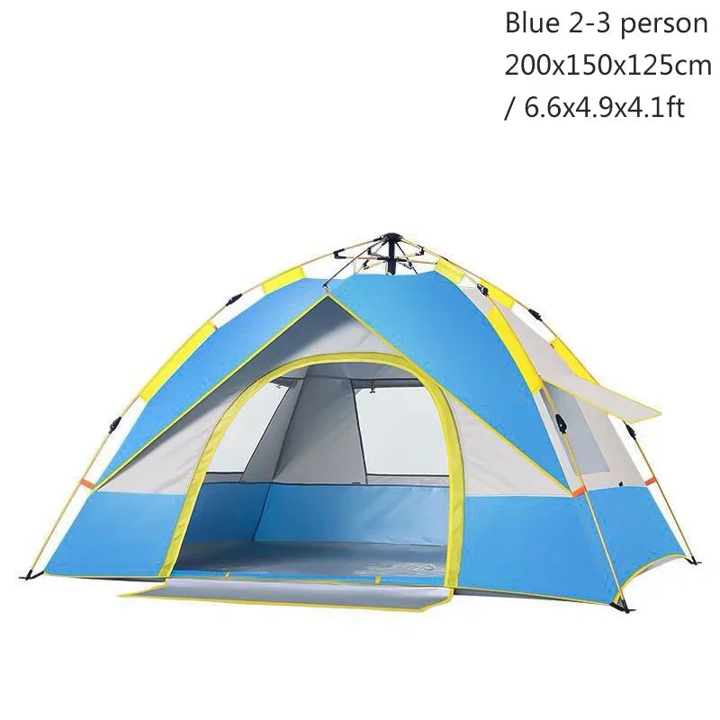 Travel Family Rainproof Windproof 1-4 Person Tent Camping Sunshade