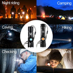 Powerful LED Flashlight With Tail USB Charging Head Zoomable / waterproof