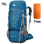 75L Camping Backpack Travel Sport Bag With Rain Cover