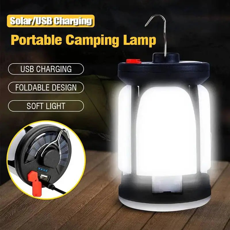 Rechargeable LED Camping Lantern With folding LED floodlight Portable