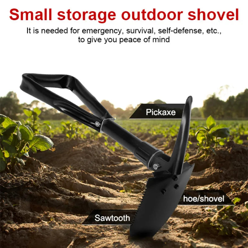 Outdoor 3-in-1 Foldable Shovel Portable Multifunctional