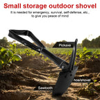 Outdoor 3-in-1 Foldable Shovel Portable Multifunctional