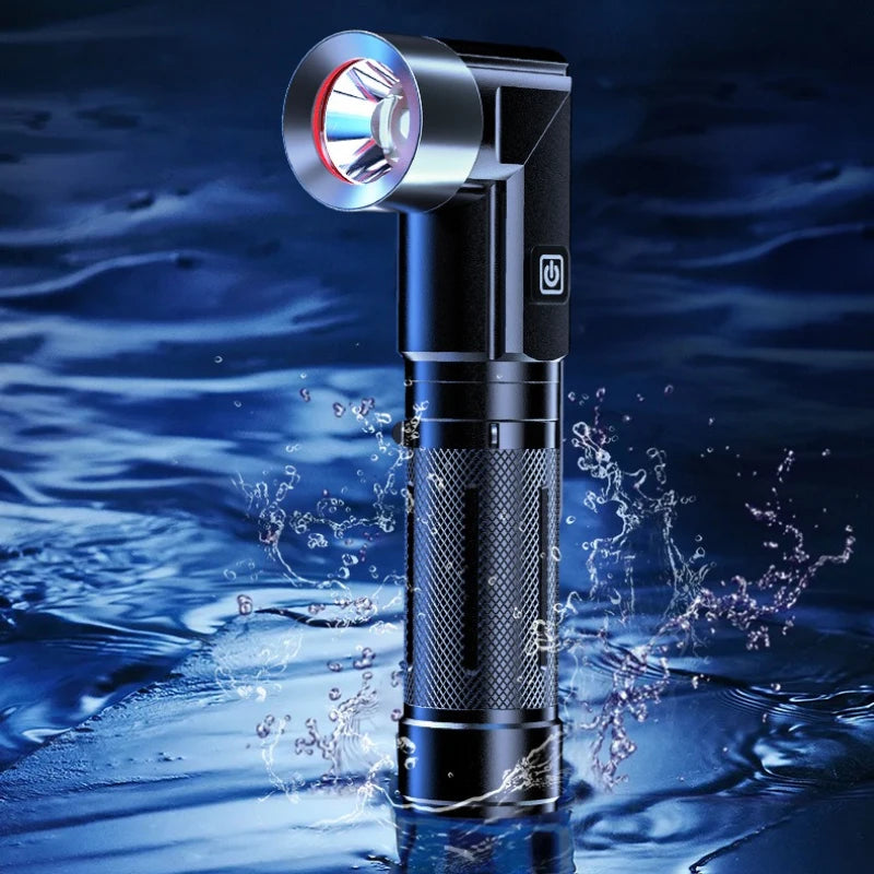 LED Flashlight Rechargeable Magnetic Light Camping Emergency Torch Waterproof