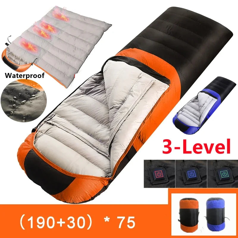 USB Camping Sleeping Bag Heating Mat Ultralight Waterproof  Warm