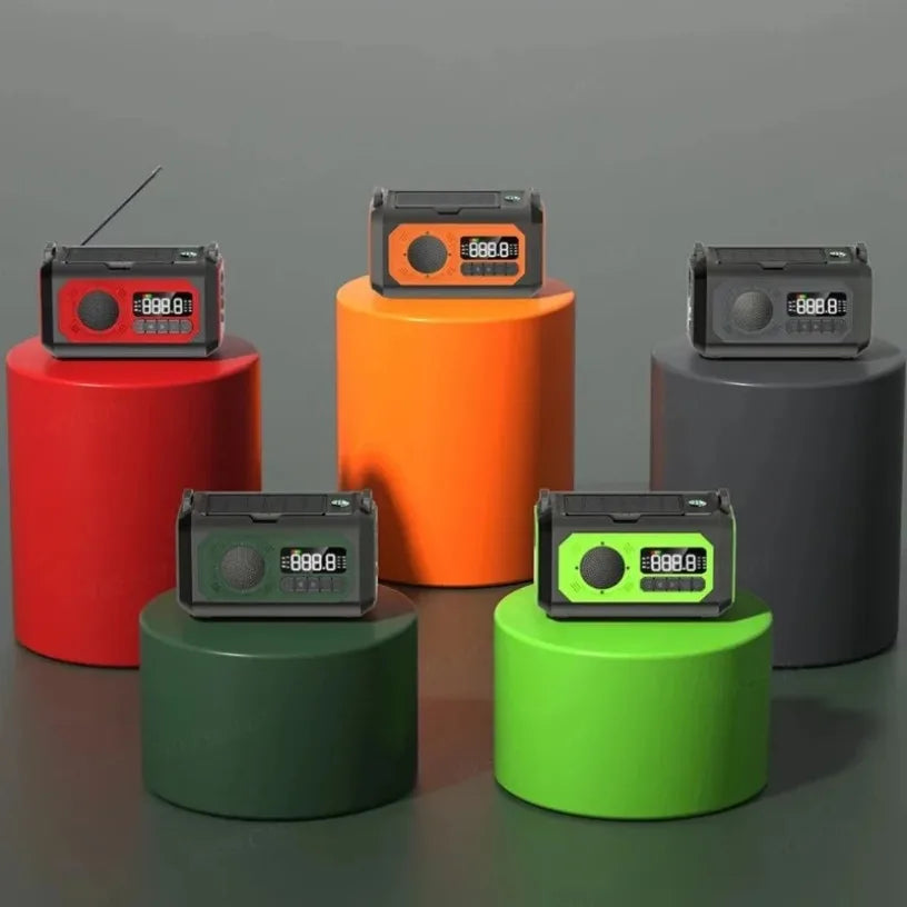 Radio Solar Hand Crank with Flashlight SOS Alarm Power Bank