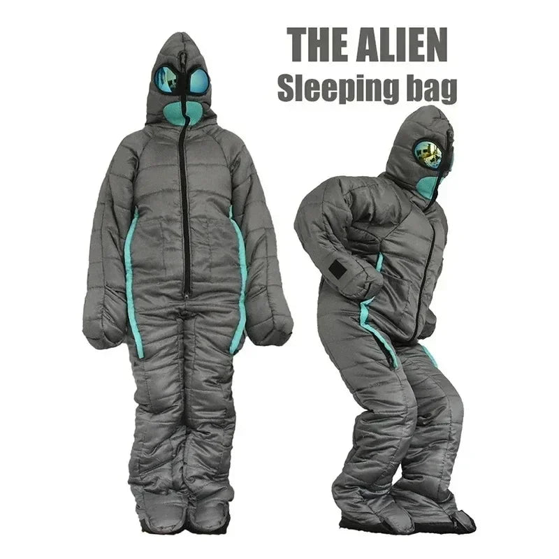 Durable Camping Wearable Full Body Walking Sleeping Bag Pouch Aliens