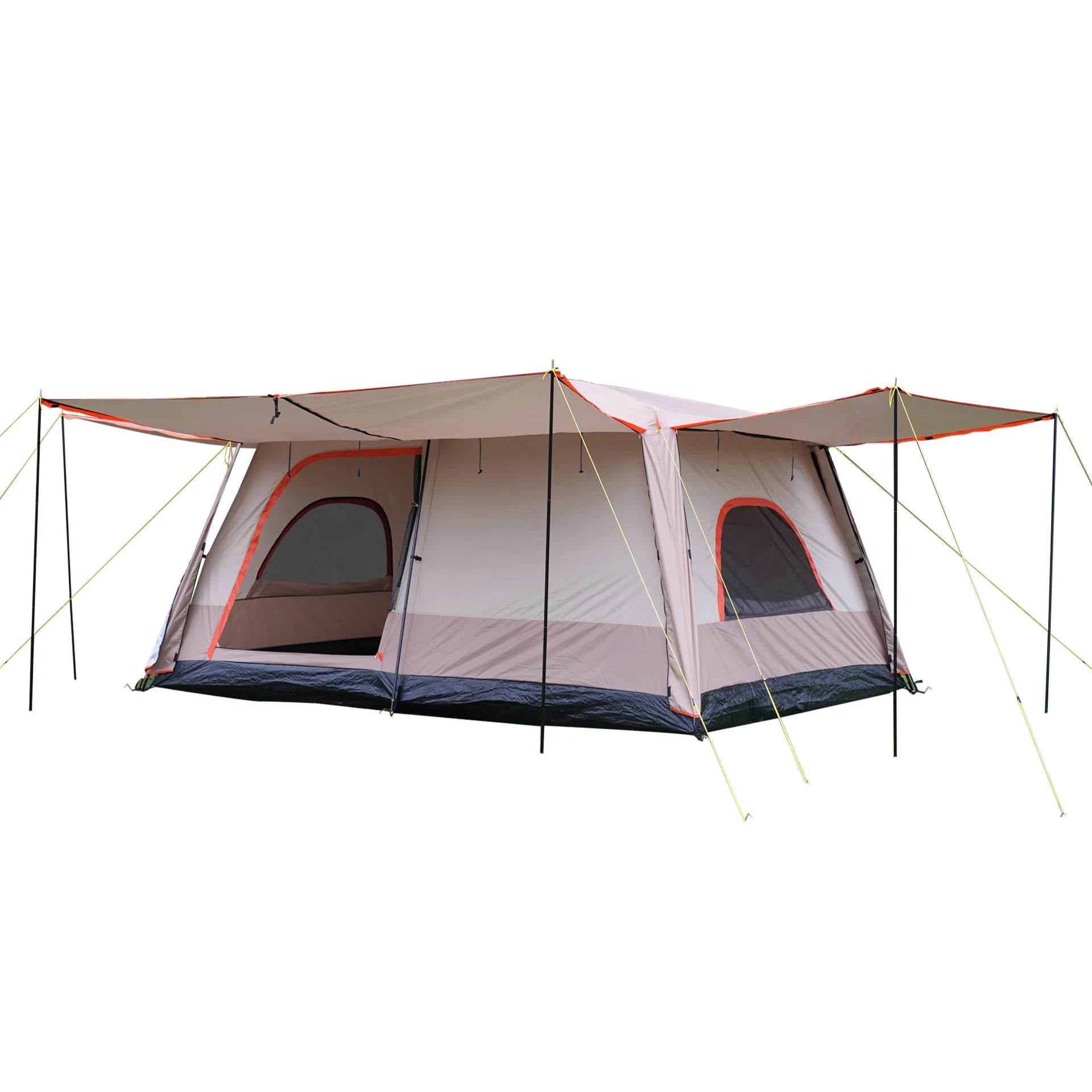 Manufacturer customizes all-inclusive tents, two bedrooms and three halls, outdoor camping double-layer waterproof tents,