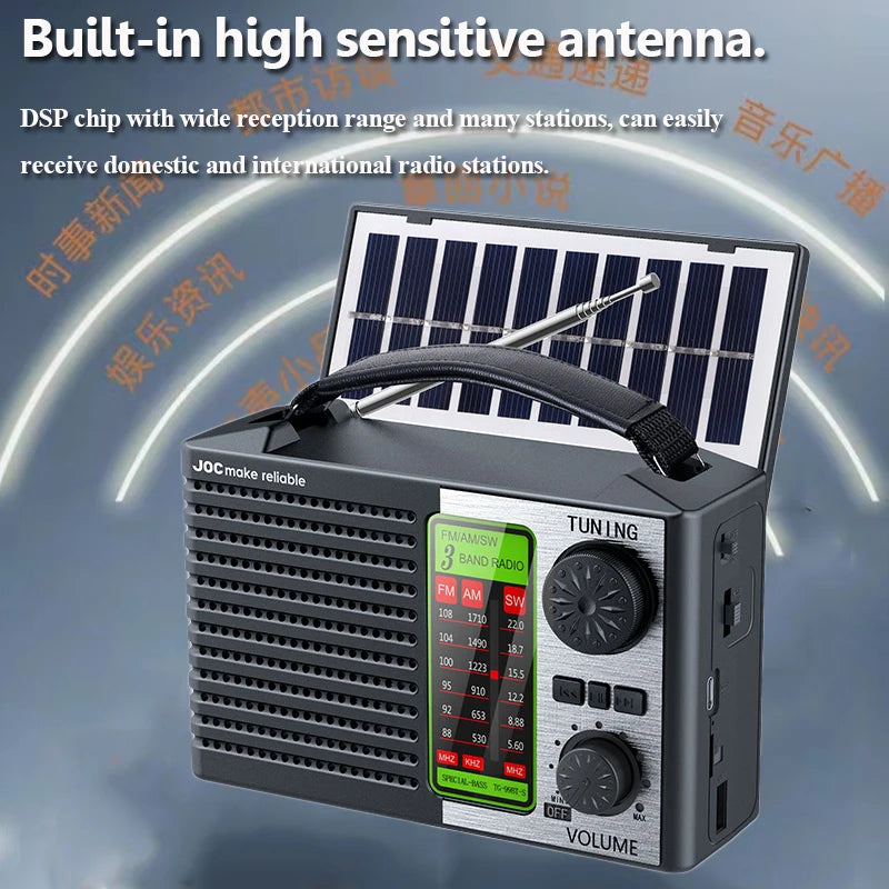Portable Full Band Solar Radio