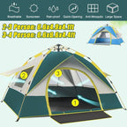Travel Family Rainproof Windproof 1-4 Person Tent Camping Sunshade