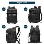 Outdoor tactical backpack, lightweight with waterproof function, large capacity,
