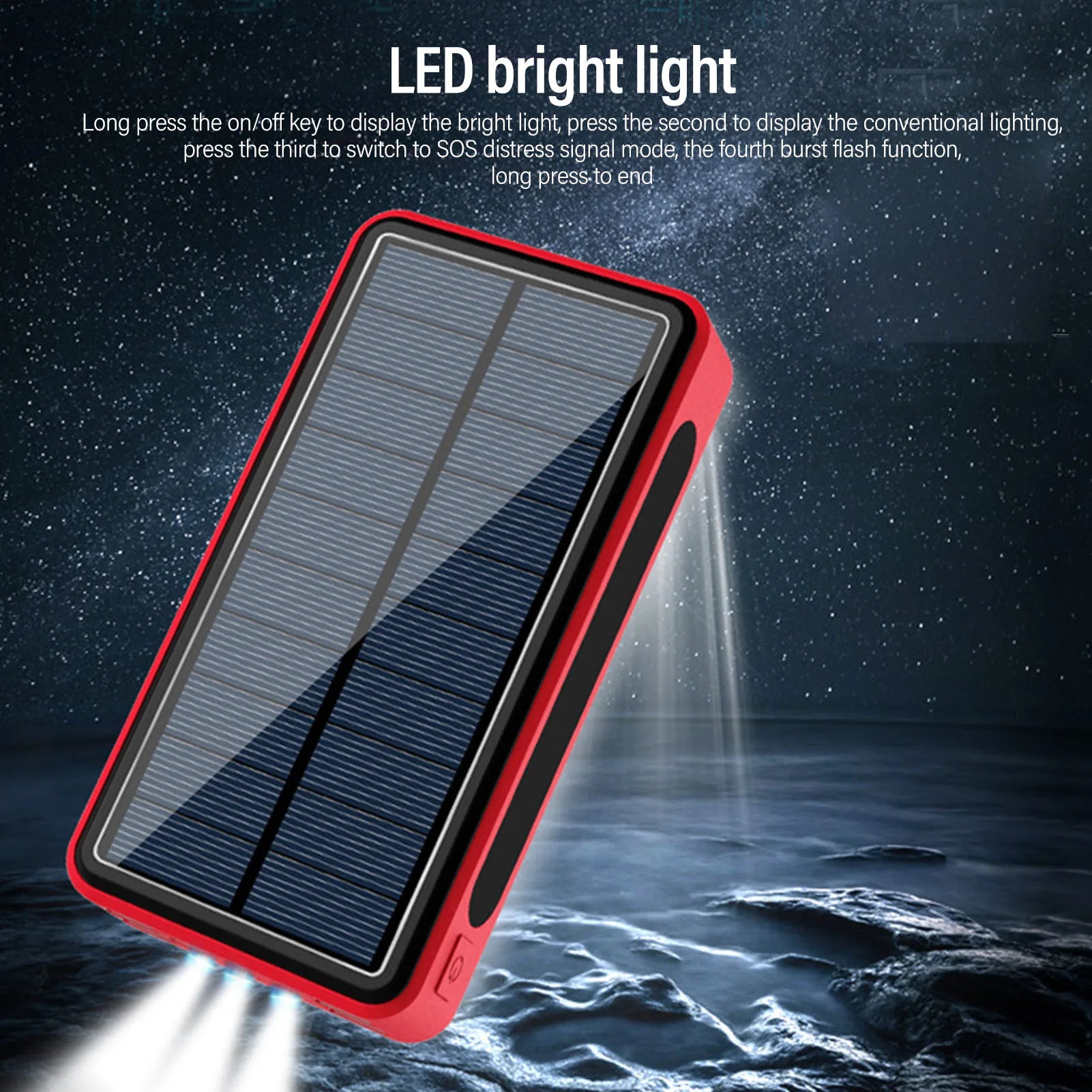 Solar Power Bank Portable Emergency