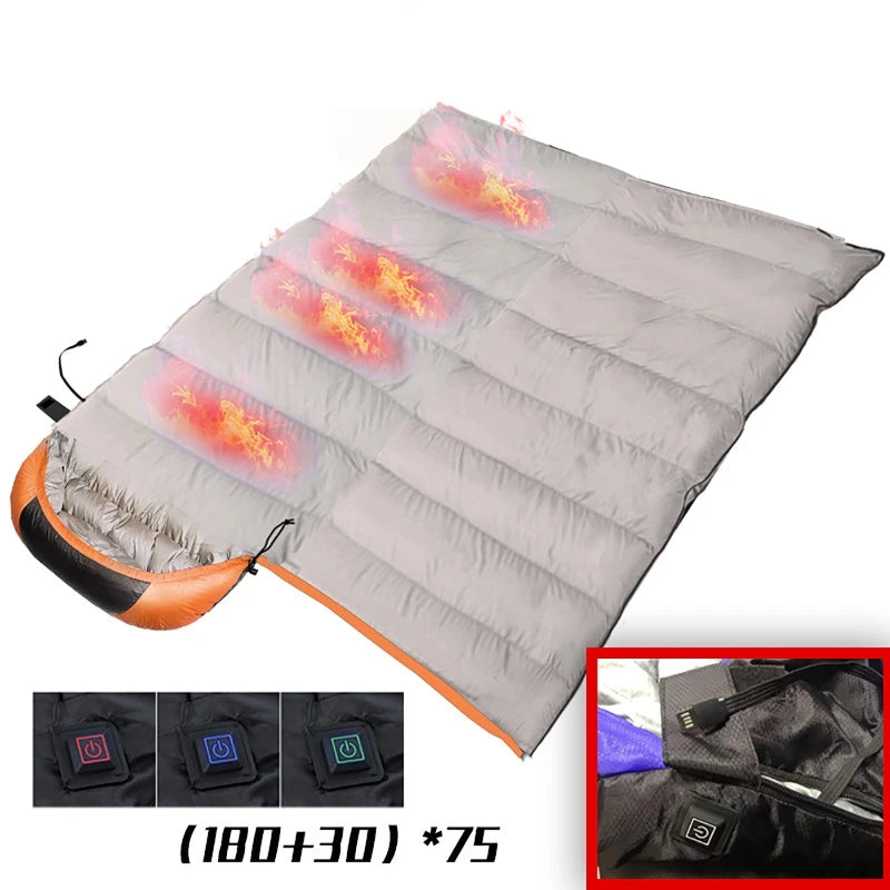 USB Camping Sleeping Bag Heating Mat Ultralight Waterproof  Warm