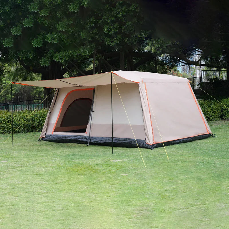 Manufacturer customizes all-inclusive tents, two bedrooms and three halls, outdoor camping double-layer waterproof tents,