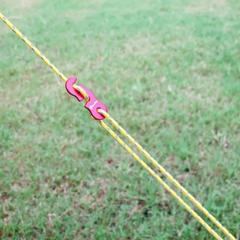 4 Outdoor Tent Ropes, Reflective Ropes Canopy Reinforced Windproof with Buckles