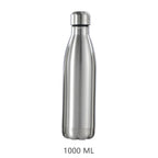 Stainless Steel Water Bottle 1 Liter, Sport Travel Cups,  500 750 1000ml Water Bottles