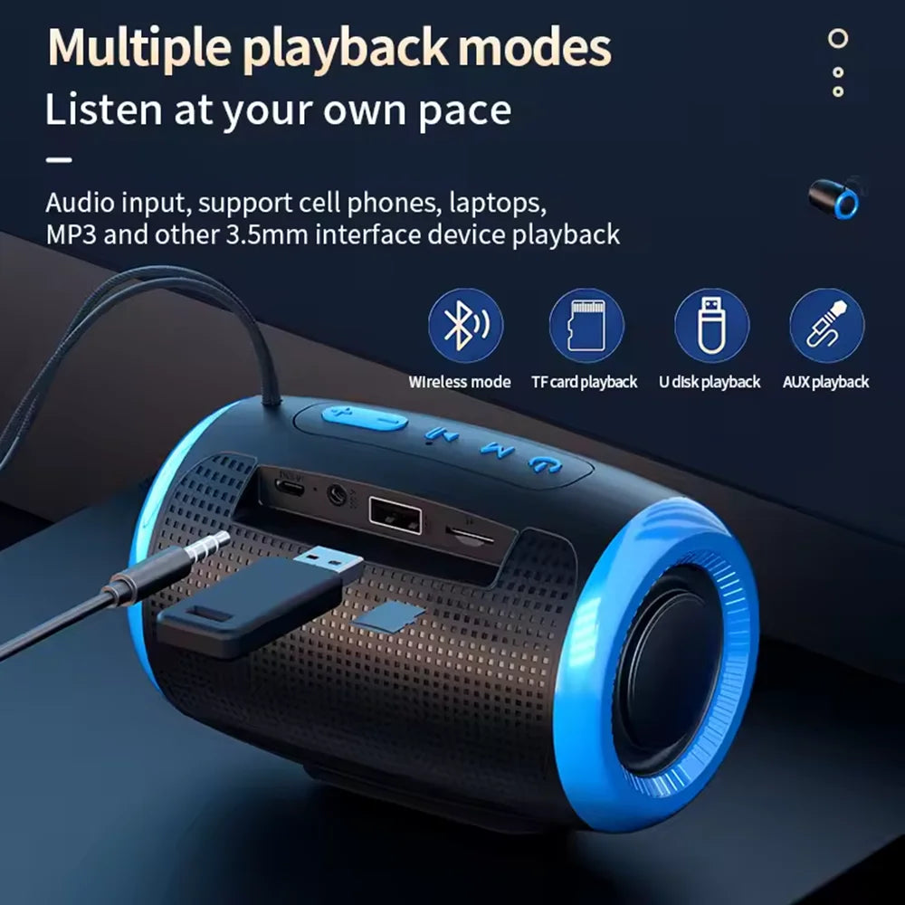 Portable Bluetooth Speaker Outdoor Waterproof Wireless