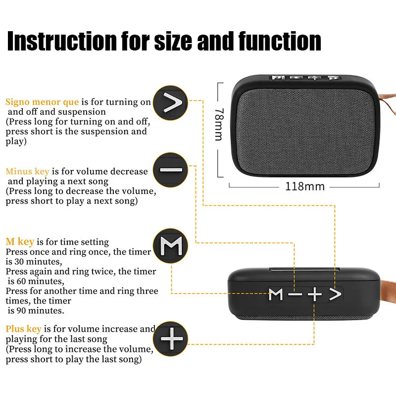 2024 TWS Bluetooth Speakers Portable Outdoor Oxford Loudspeaker Wireless