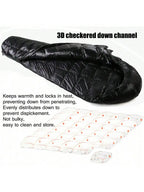 Outdoor camping, three-dimensional grid design, mummy style. Sleeping Bag