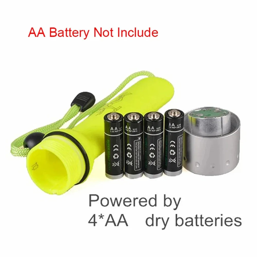 Powerful Super Bright Flashlight Diving Hunting High Lumen LED Camping Light Waterproof