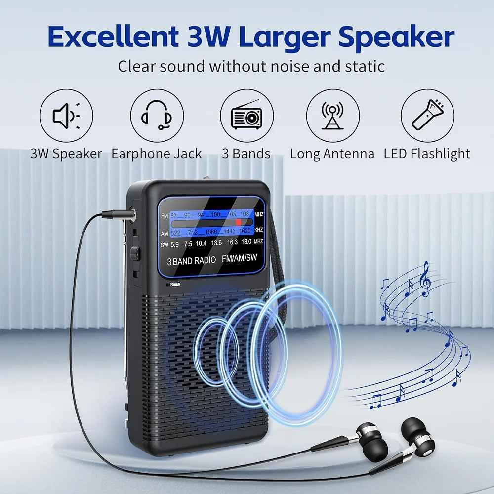 Portable AM FM SW Radio Emergency