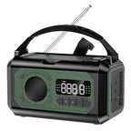 Radio Solar Hand Crank with Flashlight SOS Alarm Power Bank