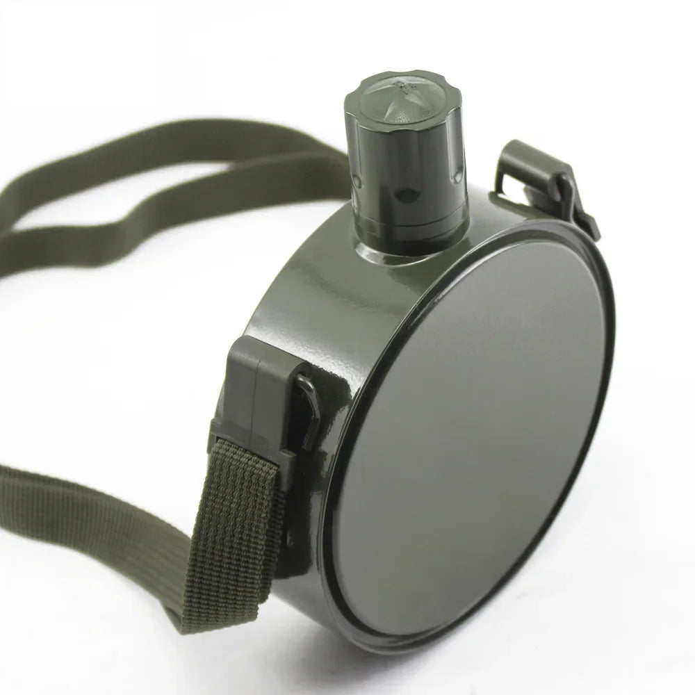 Stainless Steel Pentagram Military Canteen Outdoor Camping Hiking