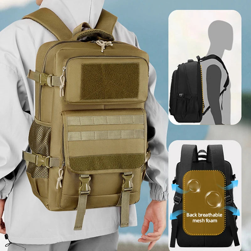 Tactical Outdoor Camping Backpack Travel Bags Climbing Hiking Rucksack Large