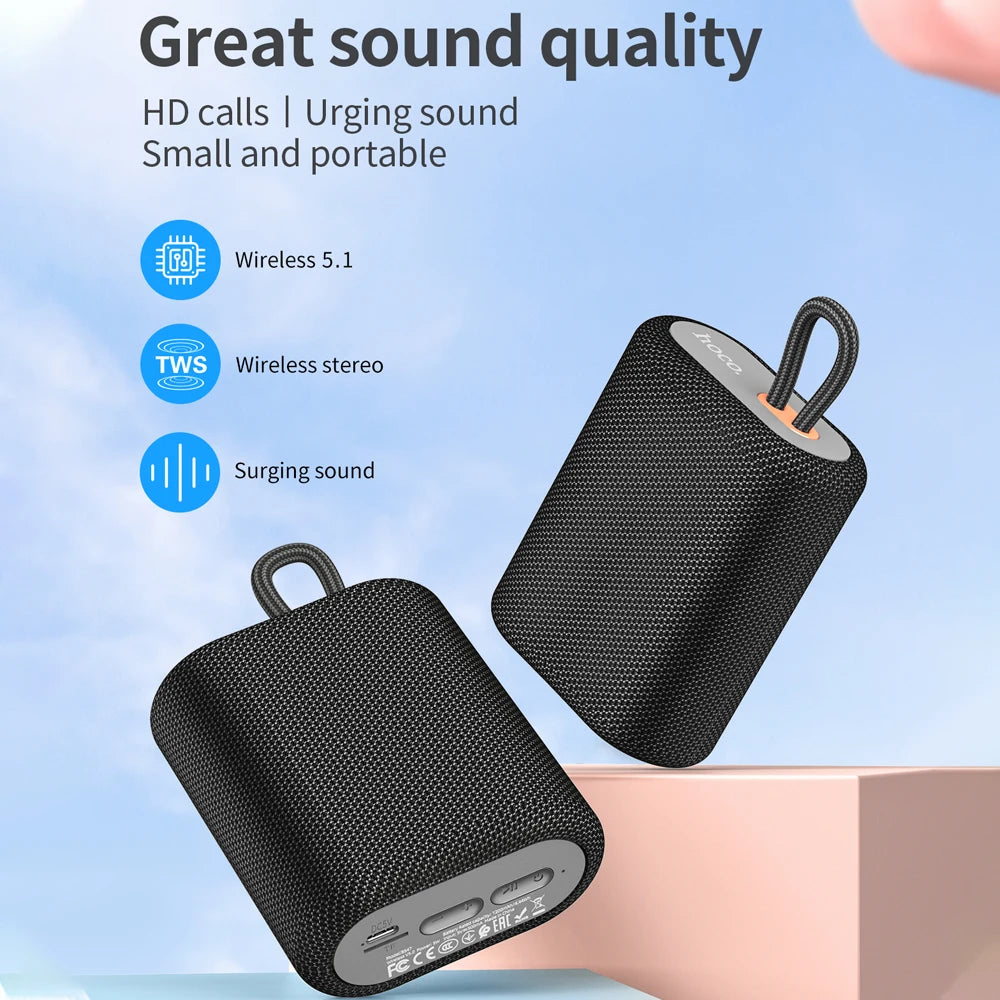 HOCO Bluetooth 5.0 Stereo Speaker 5W Outdoor Music Wireless