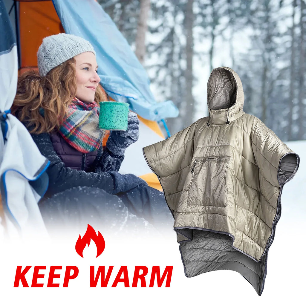 Outdoor Camping Warm Sleeping Bag Cloak