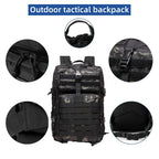 Outdoor tactical backpack, lightweight with waterproof function, large capacity,