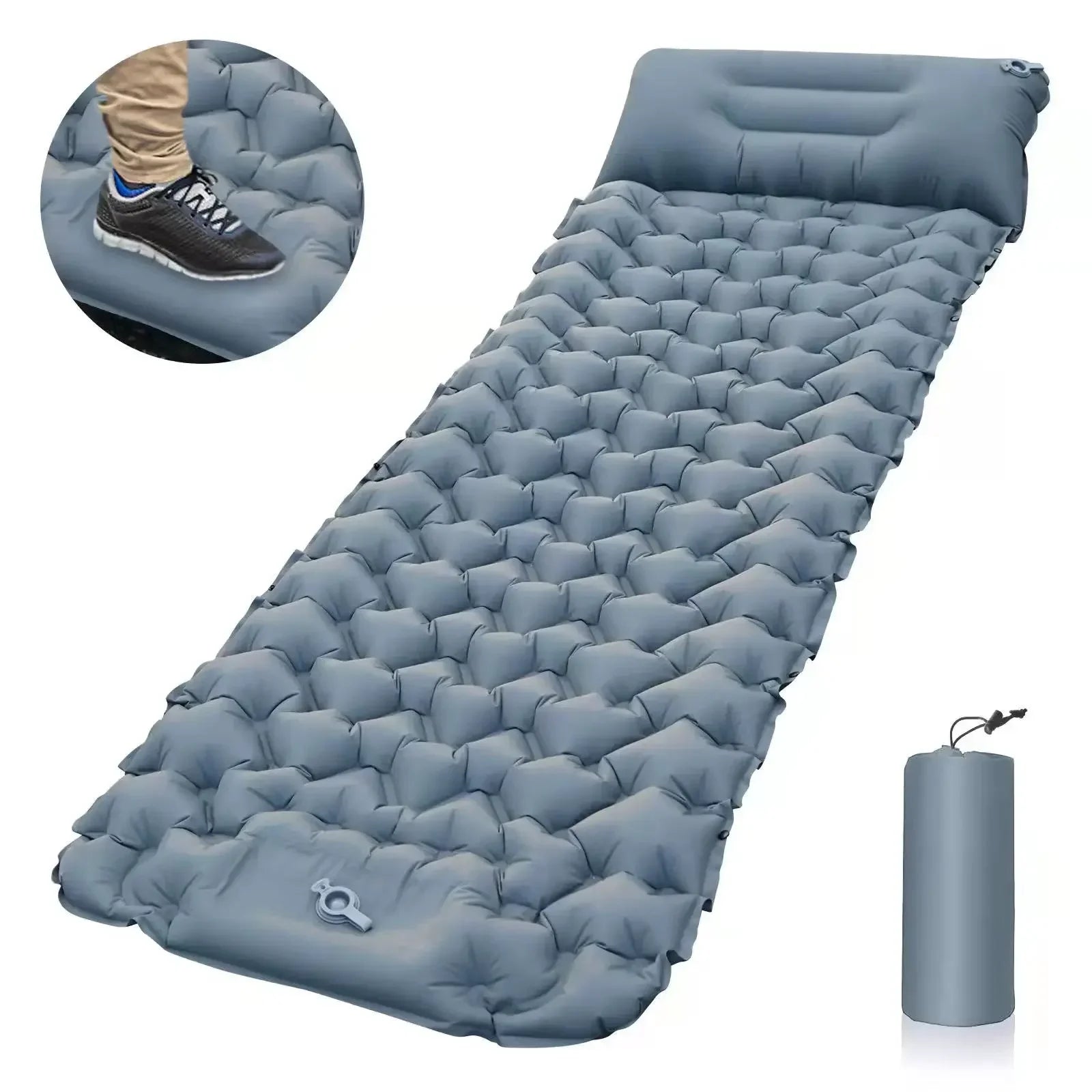 Outdoor Sleeping Pad Camping Inflatable Mattress with Pillows