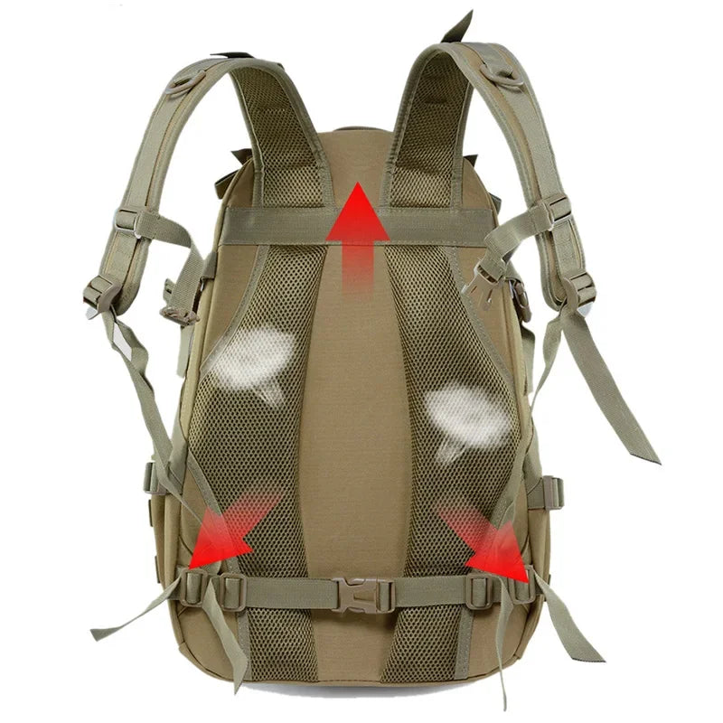 40L Camping backpack Men's Outdoor Travel bag Camo Molle