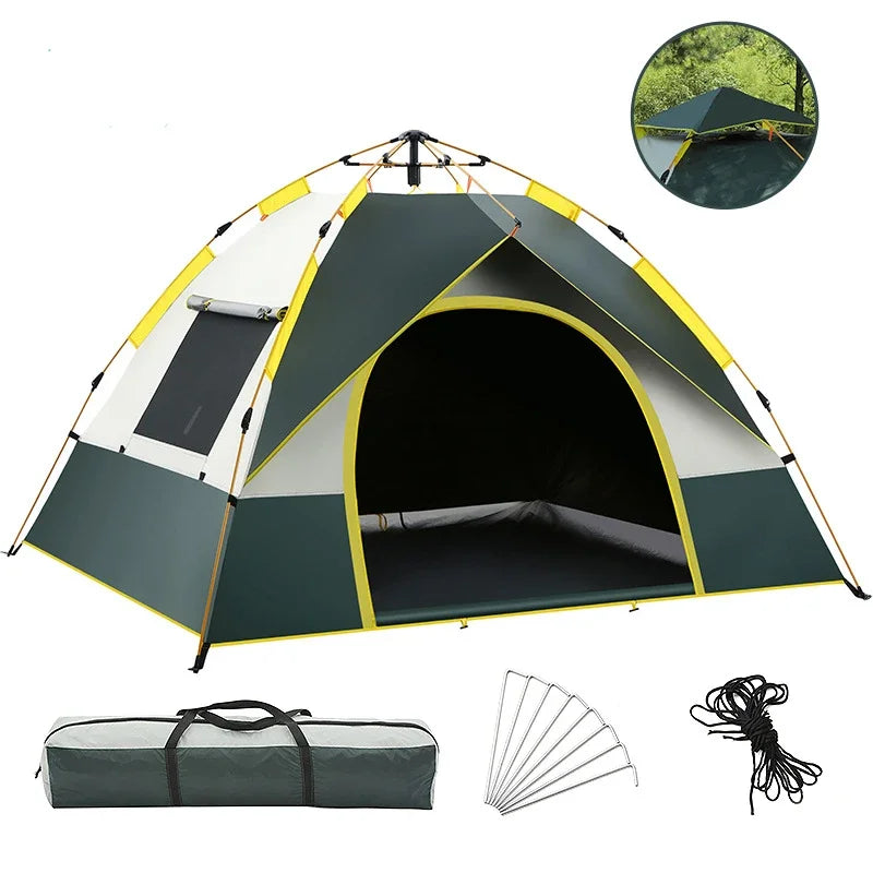 Travel Family Rainproof Windproof 1-4 Person Tent Camping Sunshade