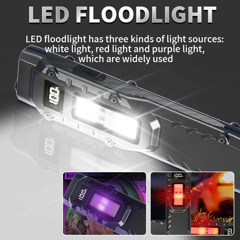 Portable Flashlight, 800 Lumens USB Rechargeable Tactical Flashlight, Waterproof