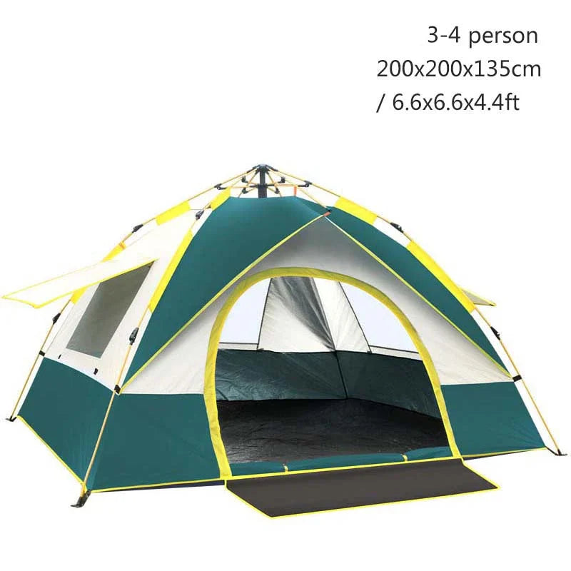 Travel Family Rainproof Windproof 1-4 Person Tent Camping Sunshade