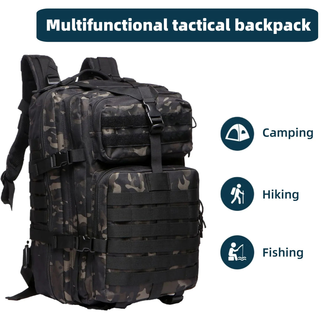 Outdoor tactical backpack, lightweight with waterproof function, large capacity,