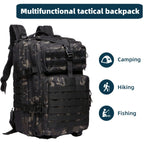 Outdoor tactical backpack, lightweight with waterproof function, large capacity,